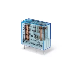   Finder 40.51.7.005.0000 miniatűr print/dugaszolható relé 1 váltóérintkező (CO) AgNi, 5V DC-érzékeny vezerlőfeszültség, 10A folytonos áram, 5mm lábkiosztás - alapkivitel