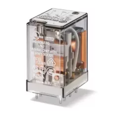   Finder 55.12.9.012.0000 Miniatűr ipari relé 2 váltóérintkező (CO) AgNi, 12V DC vezerlőfeszültség, 10A folytonos áram, NYÁK-ba forrasztható - alapváltozat