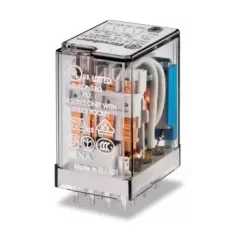   Finder 55.14.9.048.0000 Miniatűr ipari relé 4 váltóérintkező (CO) AgNi, 48V DC vezerlőfeszültség, 7A folytonos áram, NYÁK-ba forrasztható - alapváltozat