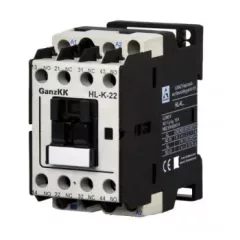   GANZ KK HL-K-22 mágneskapcsoló (segédkapcsoló) 2db záró és 2 db nyitó segédérintkezővel, 24V, 1,5kW (AC-3 400V), 45×78×85mm ( GANZ 060-0002-010 )