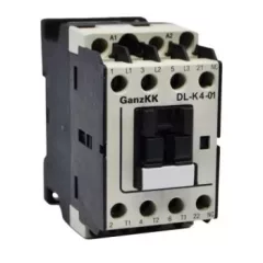   GANZ KK DL-K4-01 3 pólusú mágneskapcsoló, 1 db beépített nyitó segédérintkezővel, 400V, 4kW (AC-3 400V), 45×78×85mm ( GANZ 110-0002-450-DL )