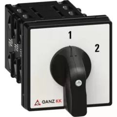   Ganz KK KK1-32-6004 kézi nyitott átkapcsoló, 1-2 állás, 3P, 32A, IP20/44, 690V, 11kW kapcsolható teljesítmény(AC-3,400V), 64x64x115mm ( Ganz 1AF6004BB00M30 )