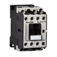   GANZ KK DL-K5-10 3 pólusú mágneskapcsoló, 1 db beépített záró segédérintkezővel, 440V, 5,5kW (AC-3 400V), 45×78×85mm ( GANZ 200-0002-490-DL )