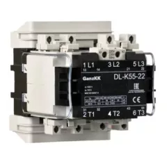   GANZ KK DL-K55-22 3 pólusú mágneskapcsoló, 2 db beépített záró és 2 db beépített nyitó segédérintkezővel, 220-230V, 55kW (AC-3 400V), 108×124×140mm ( GANZ 200-4518-650-DL )