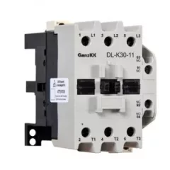   GANZ KK DL-K30-11 3 pólusú mágneskapcsoló, 1 db beépített záró és 1 db beépített nyitó segédérintkezővel, 380-400V, 30kW (AC-3 400V), 81×106×116mm ( GANZ 200-4535-660-DL )