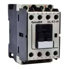   GANZ KK DL-K5-01 3 pólusú mágneskapcsoló, 1 db beépített nyitó segédérintkezővel, 125V, 5,5kW (AC-3 400V), 45×78×85mm ( GANZ 210-0002-270-DL )