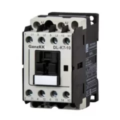   GANZ KK DL-K7-10 3 pólusú mágneskapcsoló, 1 db beépített záró segédérintkezővel, 125V, 7,5kW (AC-3 400V), 45×78×85mm ( GANZ 300-0002-270-DL )