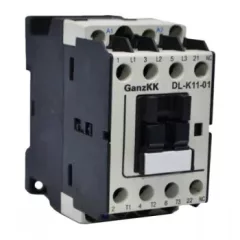   GANZ KK DL-K11-01 3 pólusú mágneskapcsoló, 1 db beépített nyitó segédérintkezővel, 220V, 11kW (AC-3 400V), 45×78×85mm ( GANZ 410-0002-050-DL )