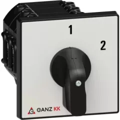   Ganz KK KK2-63-6004 kézi nyitott átkapcsoló, 1-2 állás, 3P, 63A, IP20/44, 690V, 22kW kapcsolható teljesítmény(AC-3,400V), 88x88x128mm ( Ganz 903-6004-701 )