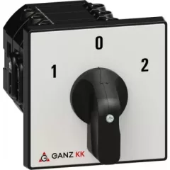   Ganz KK KK2-63-6008 kézi nyitott irányváltó motorkapcsoló, 1-0-2 állás, 3P, 63A, IP20/44, 690V, 22kW kapcsolható teljesítmény(AC-3,400V), 88x88x128mm ( Ganz 903-6008-701 )