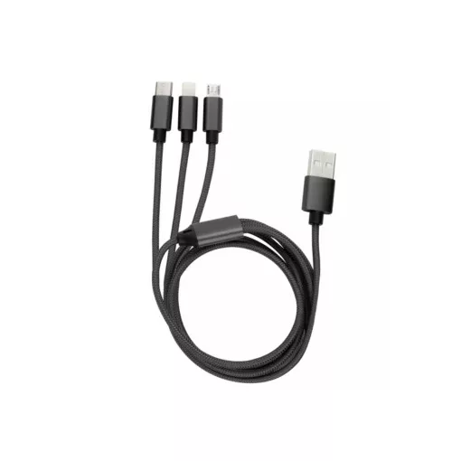 GAO USB töltőkábel 3 az 1-ben 1 m antracit ( 0060100103 )
