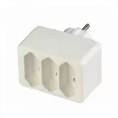   GAO Földeletlen 3-as elosztó , 2,5A, 250V, fehér ( 12730 )