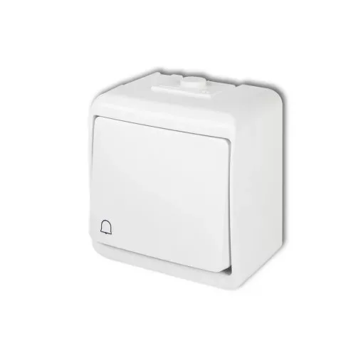 GAO Aquastar nyomókapcsoló csengő jellel, IP54, fehér ( 22061 )
