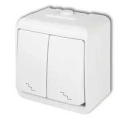 GAO Aquastar dupla váltókapcsoló, IP54, fehér ( 22171 )