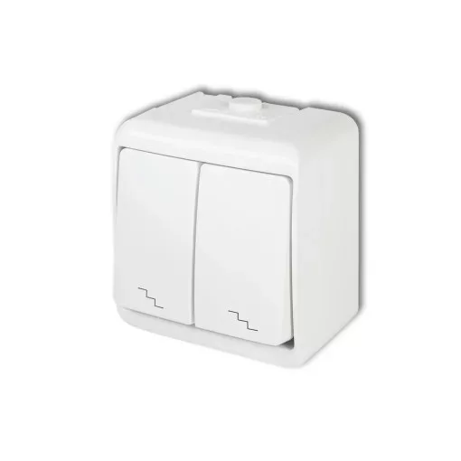 GAO Aquastar dupla váltókapcsoló, IP54, fehér ( 22171 )