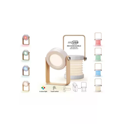 GAO LED design lámpa LANTERN, újratölthető USB RGB ( 7223H )