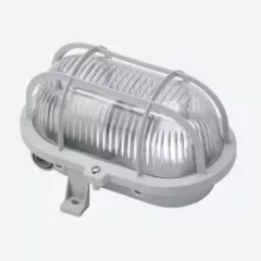  GAO Hajólámpa, ovális, műanyagráccsal 60W, szürke ( 90047 )