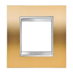   Gewiss Chorus Lux International GW16222MO Egyes keret (2 modul) arany - Fémbevonatú Technopolimer (Gewiss GW16222MO)