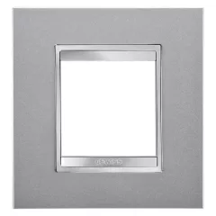   Gewiss Chorus Lux International GW16222VT Egyes keret (2 modul) titánium - Festett Technopolimer (Gewiss GW16222VT)