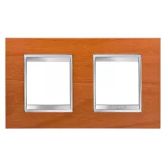   Gewiss Chorus Lux International GW16223LC Kettes keret (4 modul) vízszintes elhelyzéssel cseresznye - Fa hatású Technopolimer (Gewiss GW16223LC)