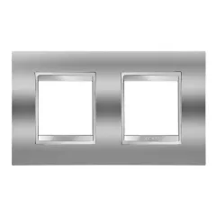   Gewiss Chorus Lux International GW16223MC Kettes keret (4 modul) vízszintes elhelyzéssel króm - Fémbevonatú Technopolimer (Gewiss GW16223MC)