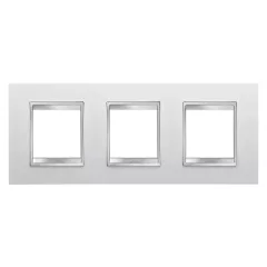   Gewiss Chorus Lux International GW16226TB Hármas keret (6 modul) vízszintes elhelyzéssel tejfehér - Technopolimer (Gewiss GW16226TB)
