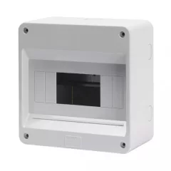   Gewiss GW40026 műanyag kiselosztó 8 modul, 1 sor, ajtó nélkül, IP40, falon kívüli - 180x180x95 mm (Gewiss GW40026)