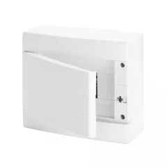   Gewiss GW40065BS műanyag kiselosztó 12 modul, 1 sor, teli ajtóval, IP40, falon kívüli - PE és N sínnel - 225x280x100 mm (Gewiss GW40065BS)