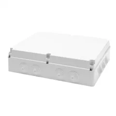   Gewiss GW44011 műanyag falon kivüli kötődoboz 460x380x120 lépcsős gumi átvezétővel IP55 világosszürke (Gewiss GW44011)
