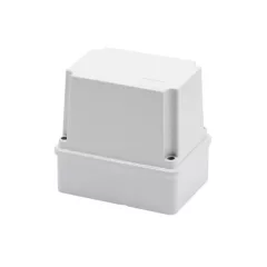   Gewiss GW44215 műanyag falon kivüli kötődoboz 120x80x120 magasított teli fedéllel, simafalú, IP56 világosszürke (Gewiss GW44215)