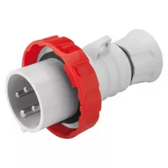   Gewiss GW60030H ipari csatlakozó lengő dugvilla egyenes 4P (3P+F) 16A IP67, 380-415V 50/60 Hz, csavaros csatlakozás