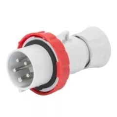   Gewiss GW60031H ipari csatlakozó lengő dugvilla egyenes 5P (3P+N+F) 16A IP67, 380-415V 50/60 Hz, csavaros csatlakozás