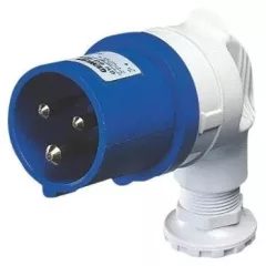   Gewiss GW60085 ipari csatlakozó lengő dugvilla 90° 3P (2P+F) 16A IP44, 200-250V 50/60 Hz, csavaros csatlakozás