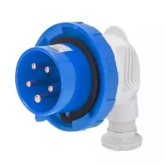   Gewiss GW60108 ipari csatlakozó lengő dugvilla 90° 3P (2P+F) 16A IP67, 200-250V 50/60 Hz, csavaros csatlakozás