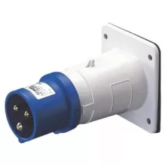   Gewiss GW60204 ipari csatlakozó beépíthető dugvilla egyenes 3P (2P+F) 16A IP44, 200-250V 50/60 Hz, csavaros csatlakozás