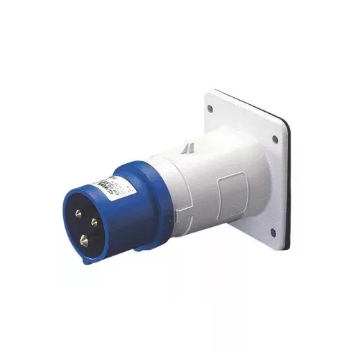 Gewiss GW60204 ipari csatlakozó beépíthető dugvilla egyenes 3P (2P+F) 16A IP44, 200-250V 50/60 Hz, csavaros csatlakozás