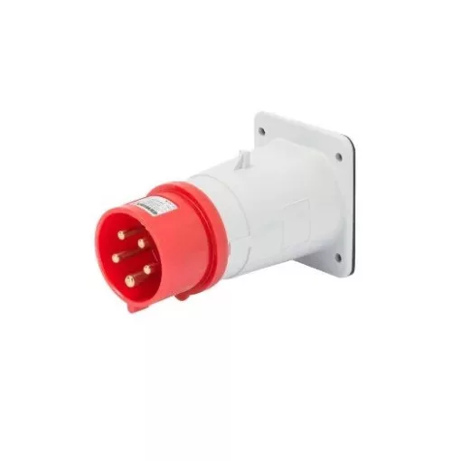 Gewiss GW60208 ipari csatlakozó beépíthető dugvilla egyenes 4P (3P+F) 16A IP44, 380-415V 50/60 Hz, csavaros csatlakozás