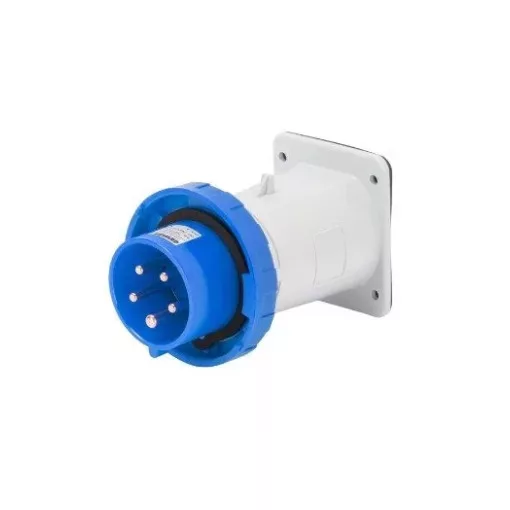 Gewiss GW60226 ipari csatlakozó beépíthető dugvilla egyenes 3P (2P+F) 16A IP67, 200-250V 50/60 Hz, csavaros csatlakozás