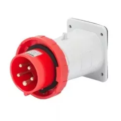   Gewiss GW60230 ipari csatlakozó beépíthető dugvilla egyenes 4P (3P+F) 16A IP67, 380-415V 50/60 Hz, csavaros csatlakozás