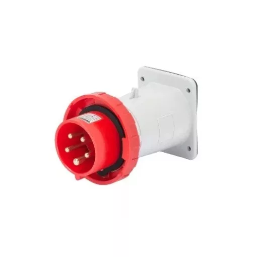 Gewiss GW60231 ipari csatlakozó beépíthető dugvilla egyenes 5P (3P+N+F) 16A IP67, 380-415V 50/60 Hz, csavaros csatlakozás