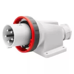   Gewiss GW61452 ipari csatlakozó rögzíthető dugvilla 90° 4P (3P+F) 63A IP67, 380-415V 50/60 Hz, csavaros csatlakozás