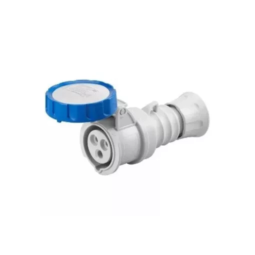 Gewiss GW62026H ipari csatlakozó lengő dugalj egyenes 3P (2P+F) 16A IP67, 200-250V 50/60 Hz, csavaros csatlakozás