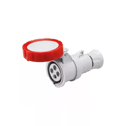 Gewiss GW62030H ipari csatlakozó lengő dugalj egyenes 4P (3P+F) 16A IP67, 380-415V 50/60 Hz, csavaros csatlakozás