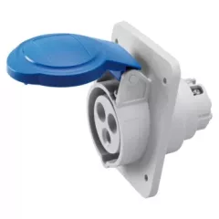   Gewiss GW62205H ipari csatlakozó beépíthető dugalj 10º ferde 3P (2P+F) 16A IP44, 200-250V 50/60 Hz, csavaros csatlakozás