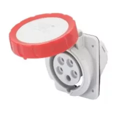   Gewiss GW62232H ipari csatlakozó beépíthető dugalj 10º ferde 5P (3P+N+F) 16A IP67, 380-415V 50/60 Hz, csavaros csatlakozás