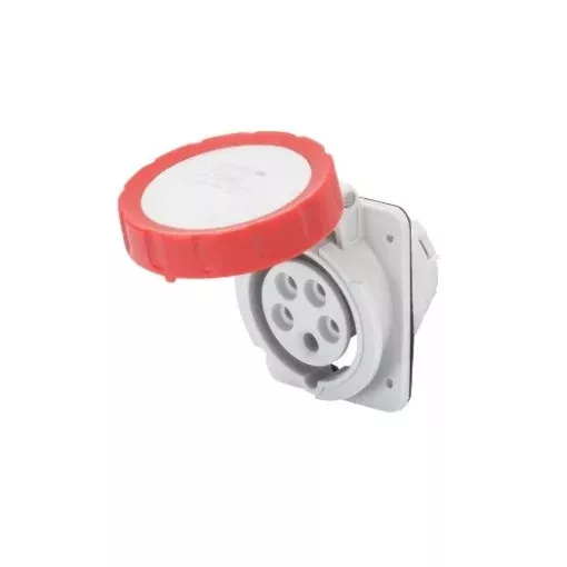 Gewiss GW62232H ipari csatlakozó beépíthető dugalj 10º ferde 5P (3P+N+F) 16A IP67, 380-415V 50/60 Hz, csavaros csatlakozás