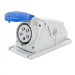   Gewiss GW62477 ipari csatlakozó rögzíthető dugalj 90° 3P (2P+F) 16A IP44, 200-250V 50/60 Hz, csavaros csatlakozás