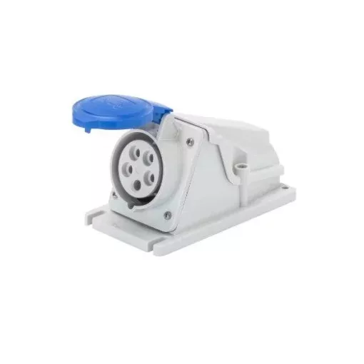 Gewiss GW62477 ipari csatlakozó rögzíthető dugalj 90° 3P (2P+F) 16A IP44, 200-250V 50/60 Hz, csavaros csatlakozás
