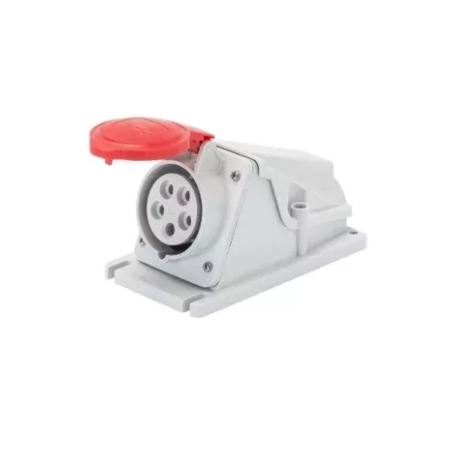 Gewiss GW62482 ipari csatlakozó rögzíthető dugalj 90° 5P (3P+N+F) 16A IP44, 380-415V 50/60 Hz, csavaros csatlakozás