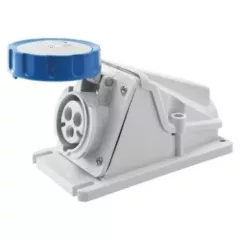   Gewiss GW62499 ipari csatlakozó rögzíthető dugalj 90° 3P (2P+F) 16A IP67, 200-250V 50/60 Hz, csavaros csatlakozás